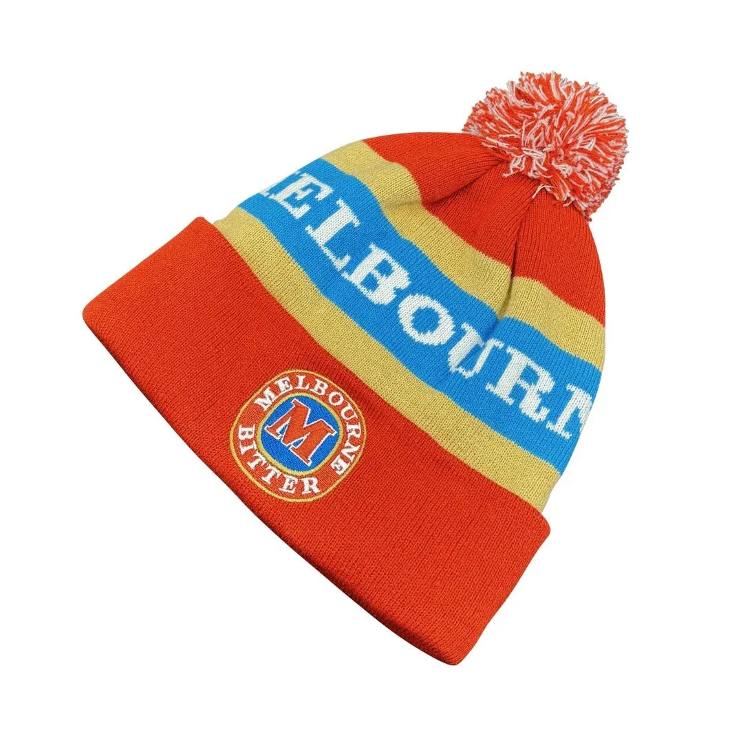 MELBOURNE BITTER MAROON POM BEANIE