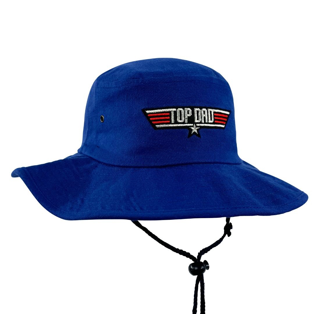 TOP DAD BLUE WIDE BRIM HAT