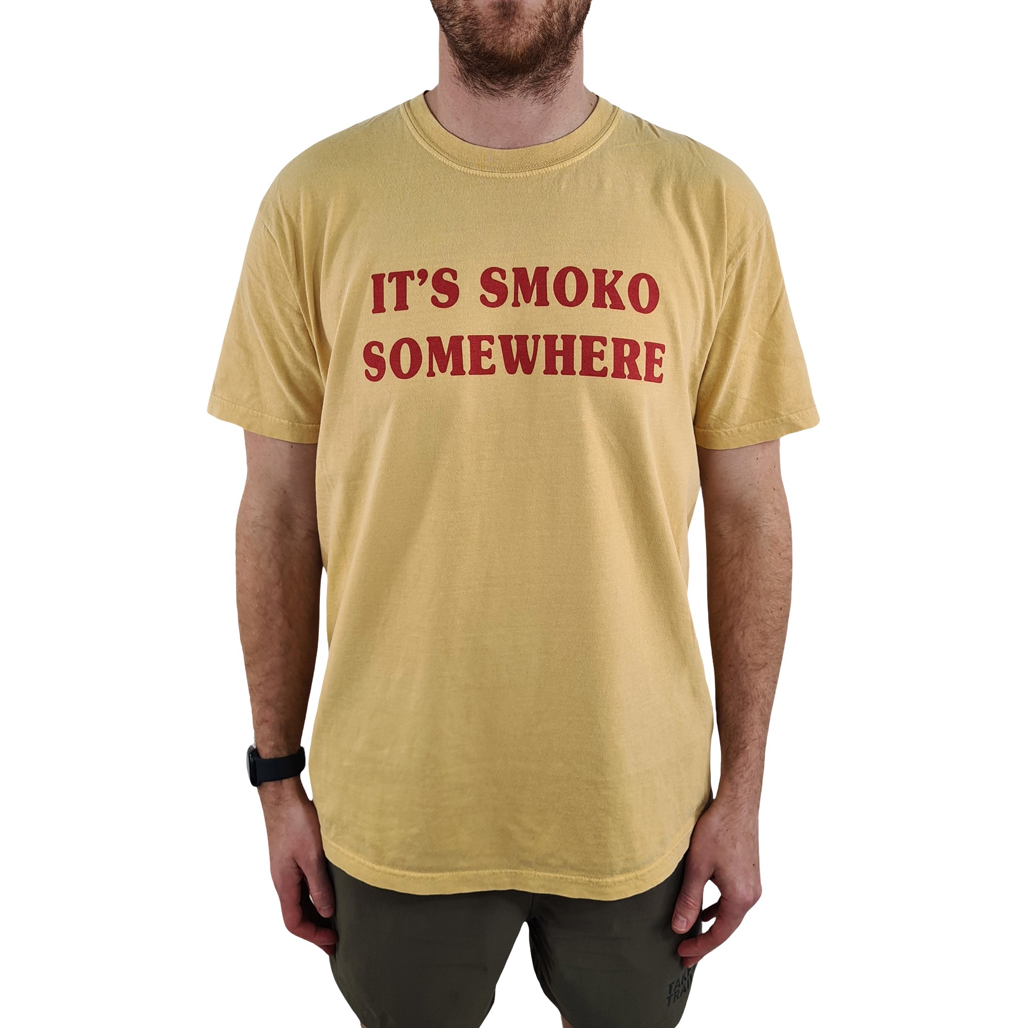 SMOKO SOMEWHERE VINTAGE MUSTARD TEE
