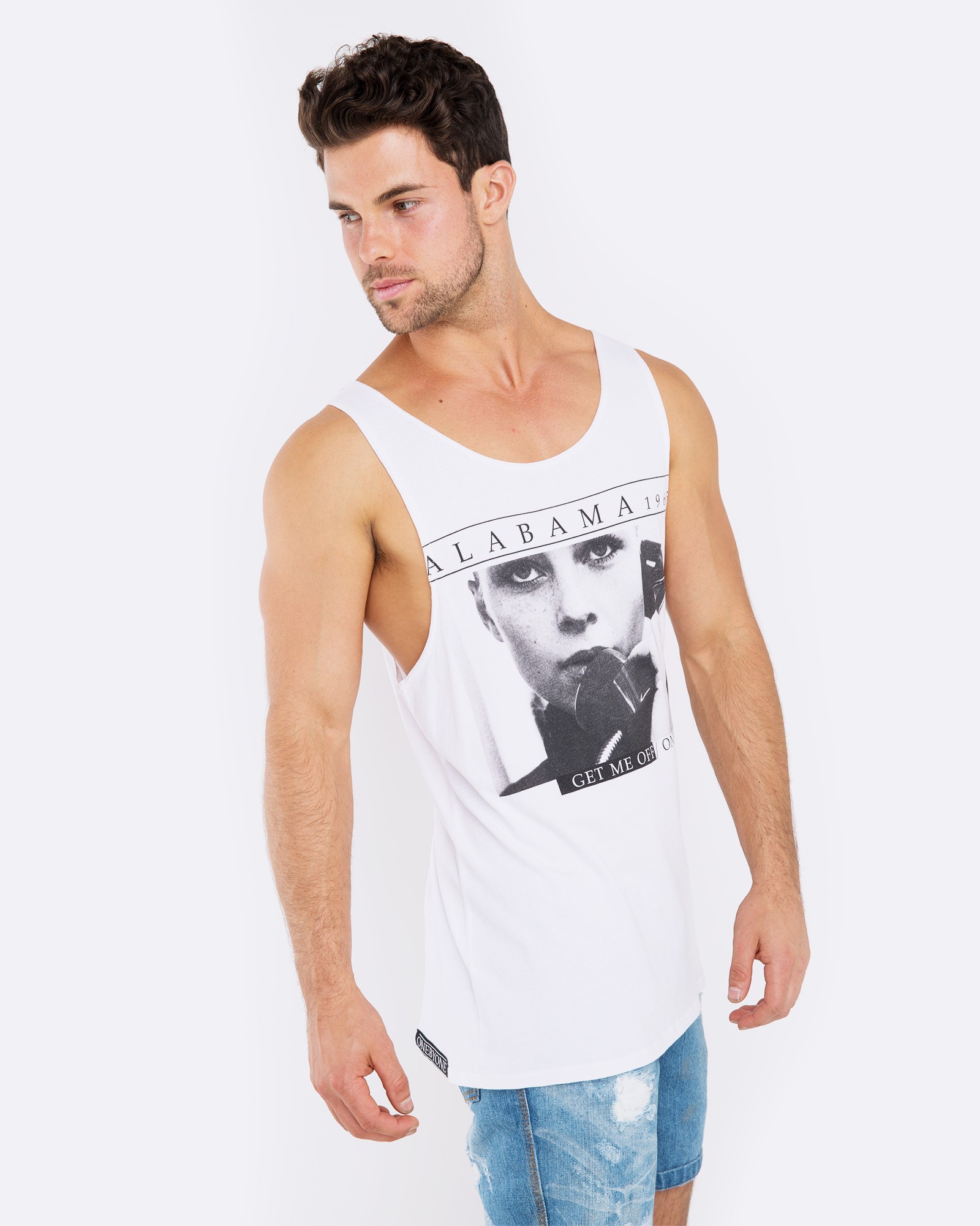 GET ME OFF WHITE SINGLET