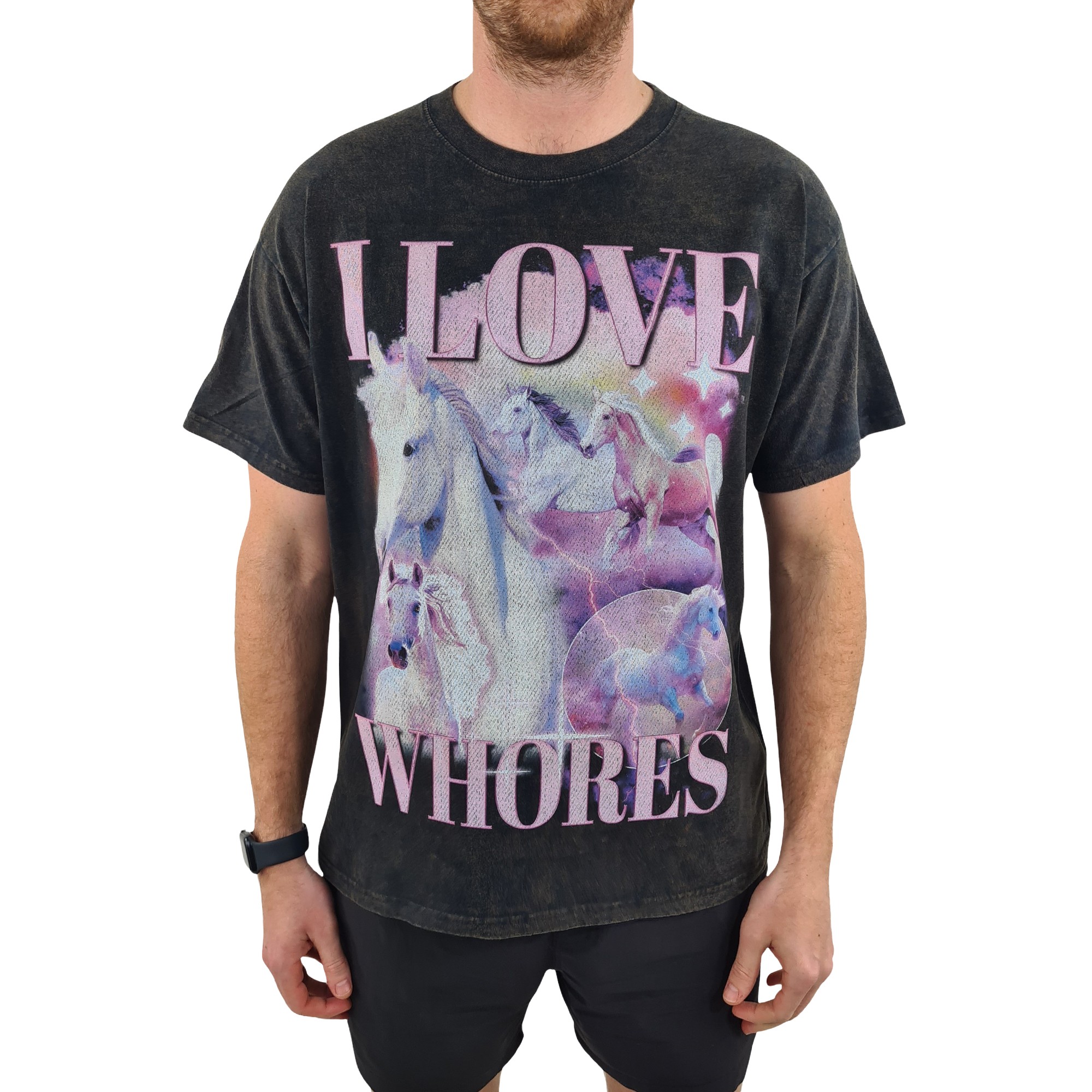 VINTAGE I LOVE WHORES T-SHIRT