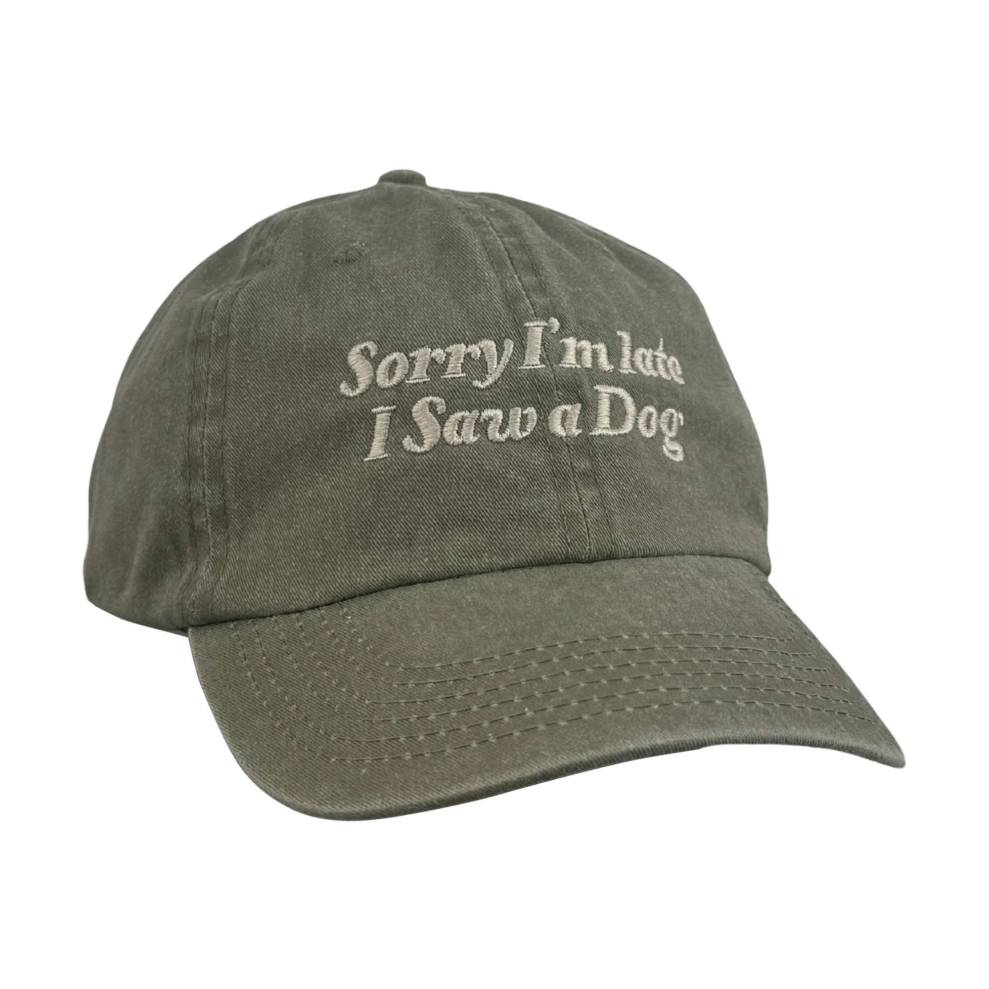 SORRY I'M LATE I SAW A DOG DAD HAT