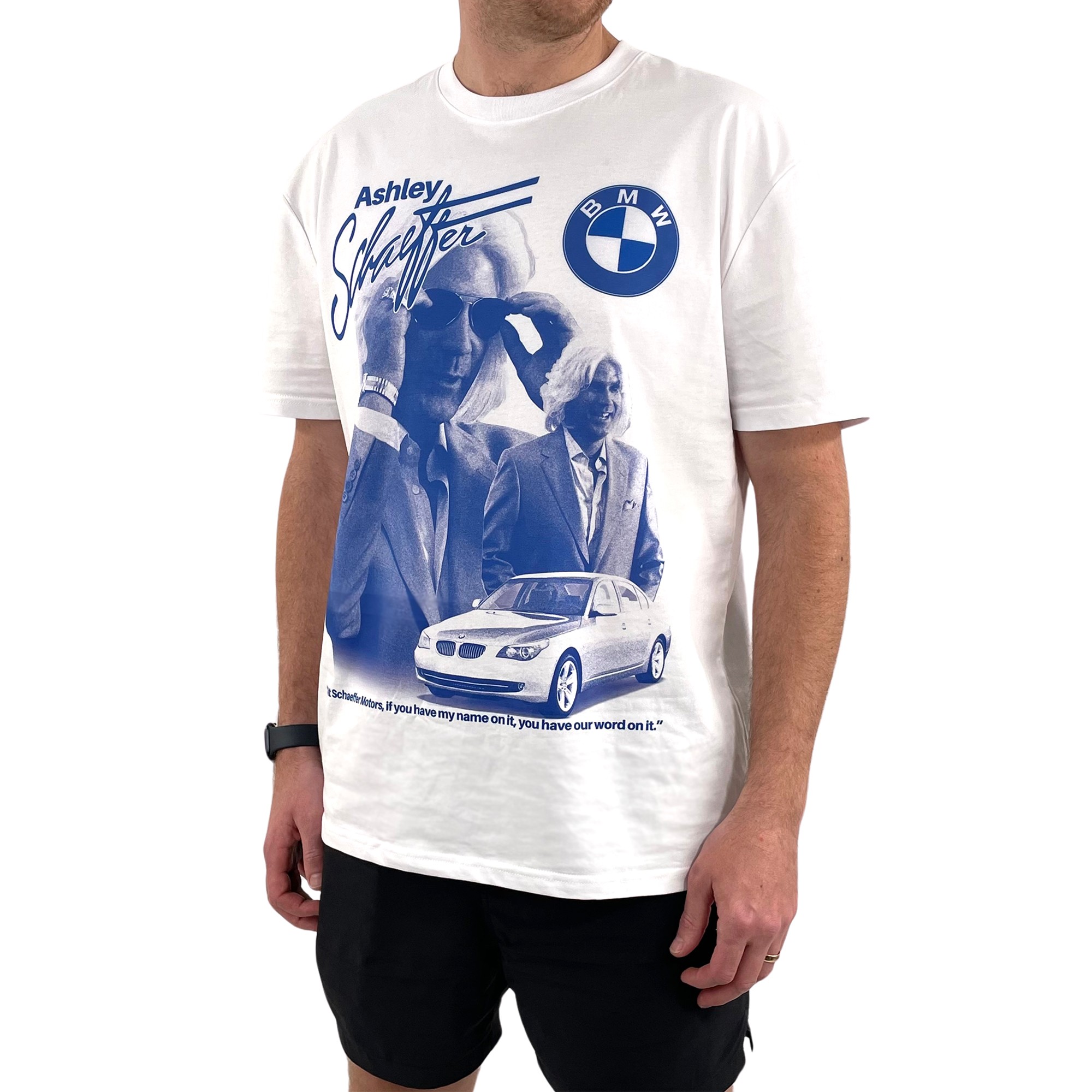 ASHLEY SCHAEFFER WHITE VINTAGE FRONT & BACK T-SHIRT