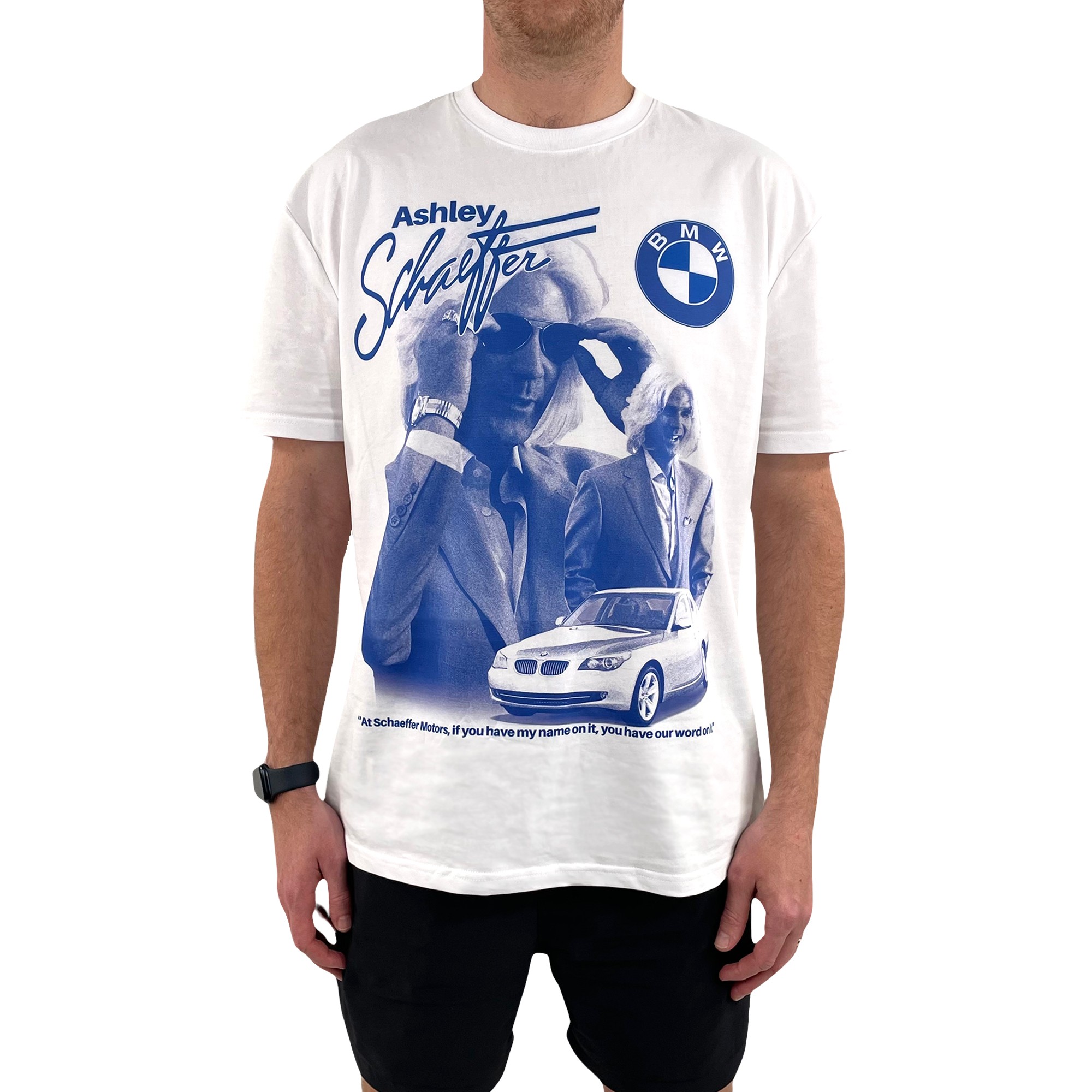 ASHLEY SCHAEFFER WHITE VINTAGE FRONT & BACK T-SHIRT