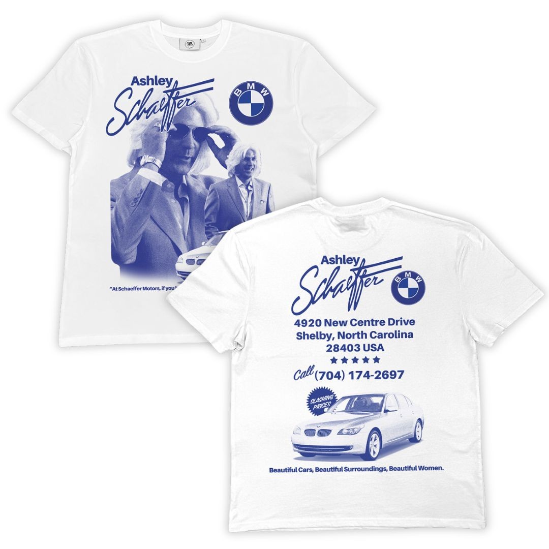 ASHLEY SCHAEFFER WHITE VINTAGE FRONT & BACK T-SHIRT
