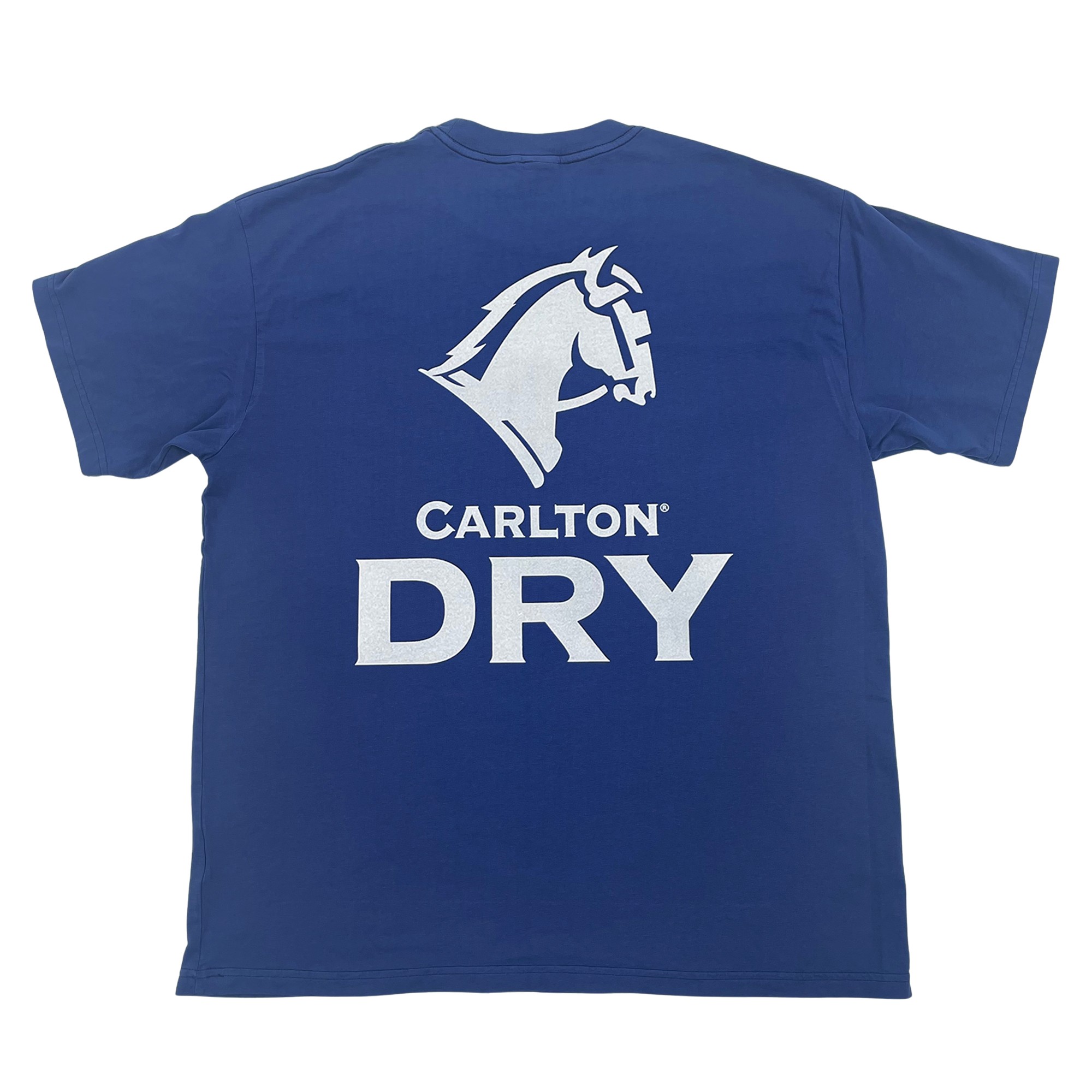 VINTAGE BLUE FRONT & BACK CARLTON DRY T-SHIRT