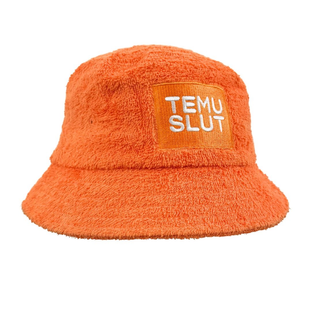 TEMUSLUT ORANGE TERRY TOWEL BUCKET HAT