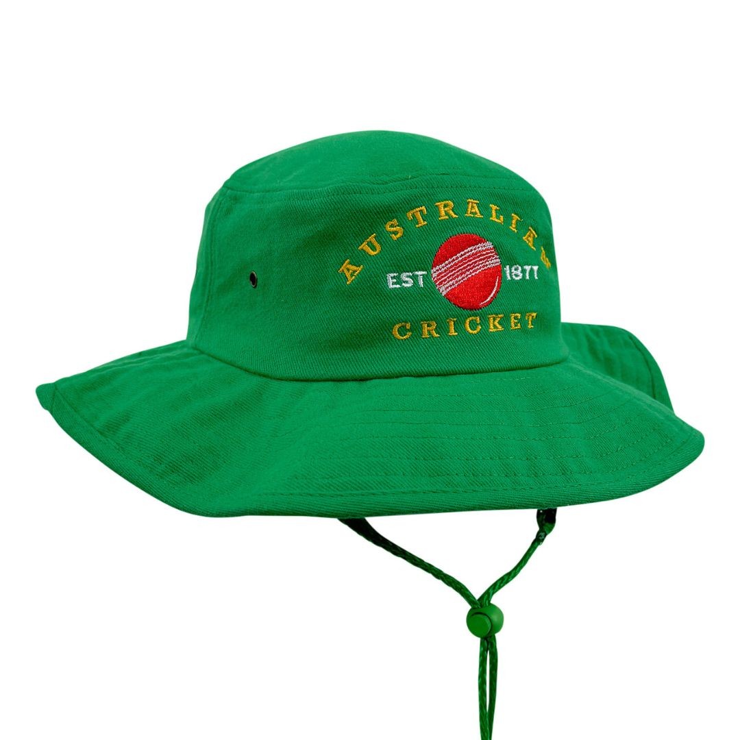 AUSTRALIAN CRICKET GREEN WIDE BRIM HAT