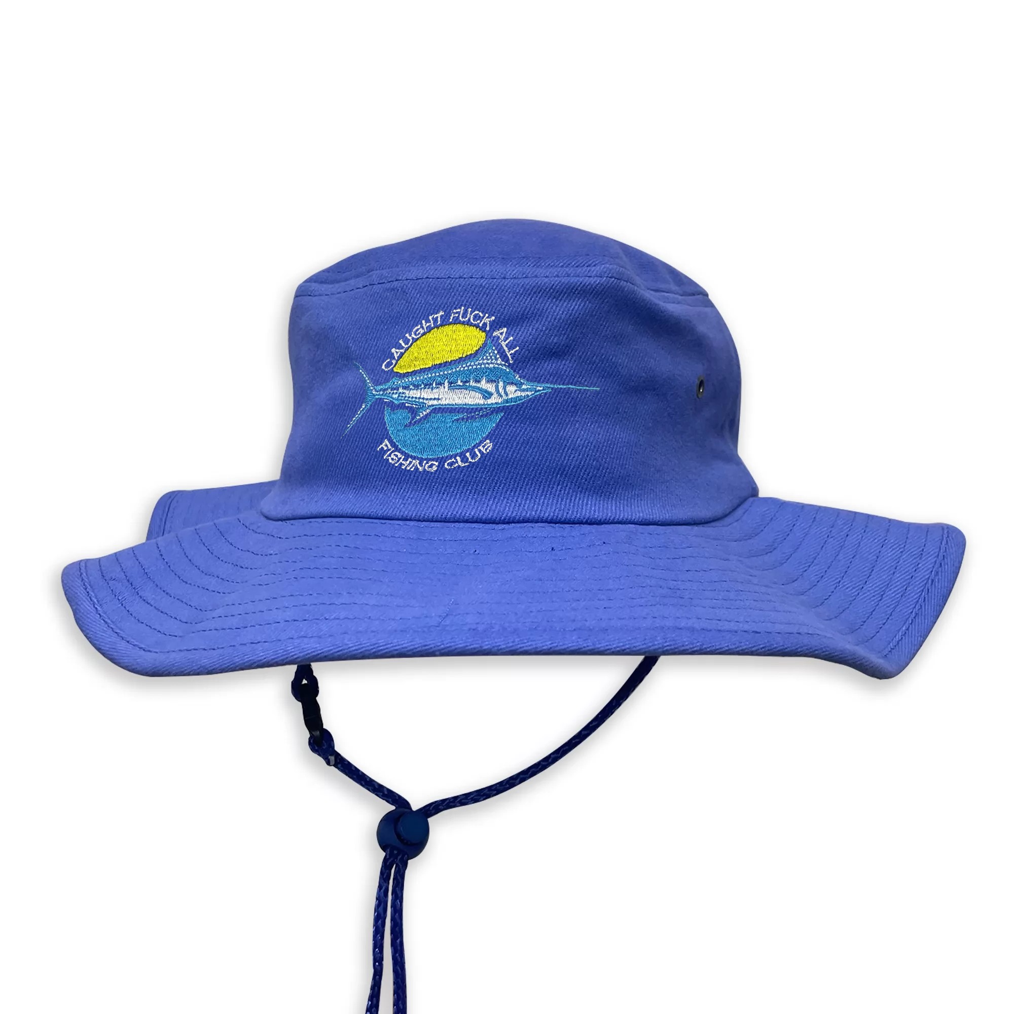 LIGHT BLUE FISHING CLUB WIDE BRIM HAT