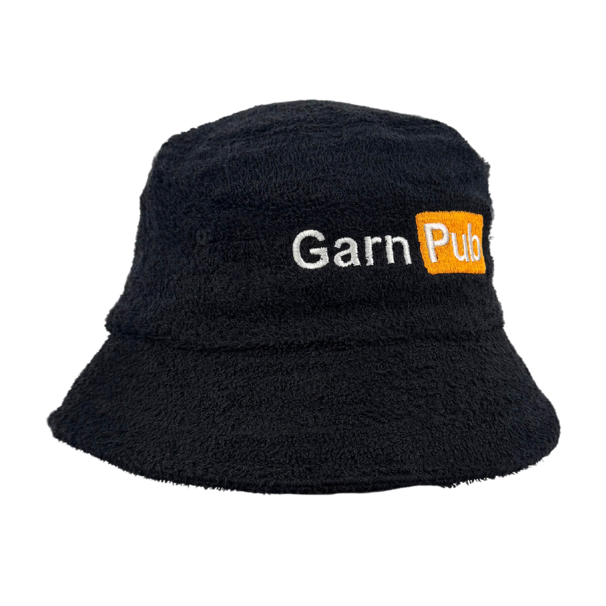 GARN PUB BLACK TERRY TOWEL BUCKET HAT