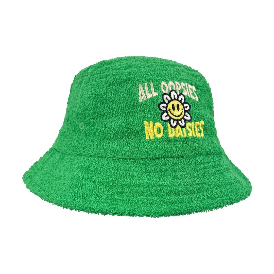 ALL OOPSIES NO DAISIES TERRY TOWEL BUCKET HAT