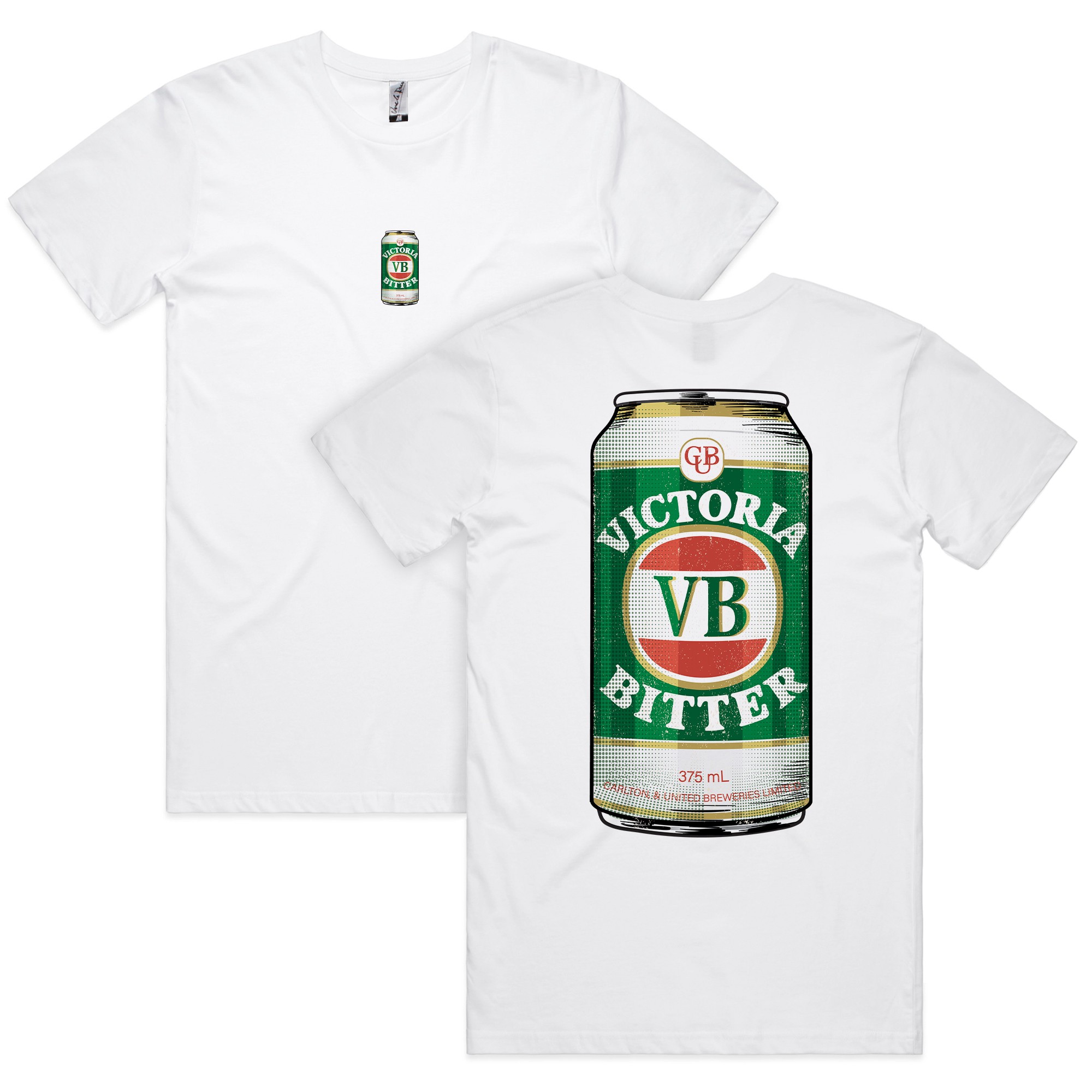 1980'S VB CAN FRONT & BACK WHITE TEE