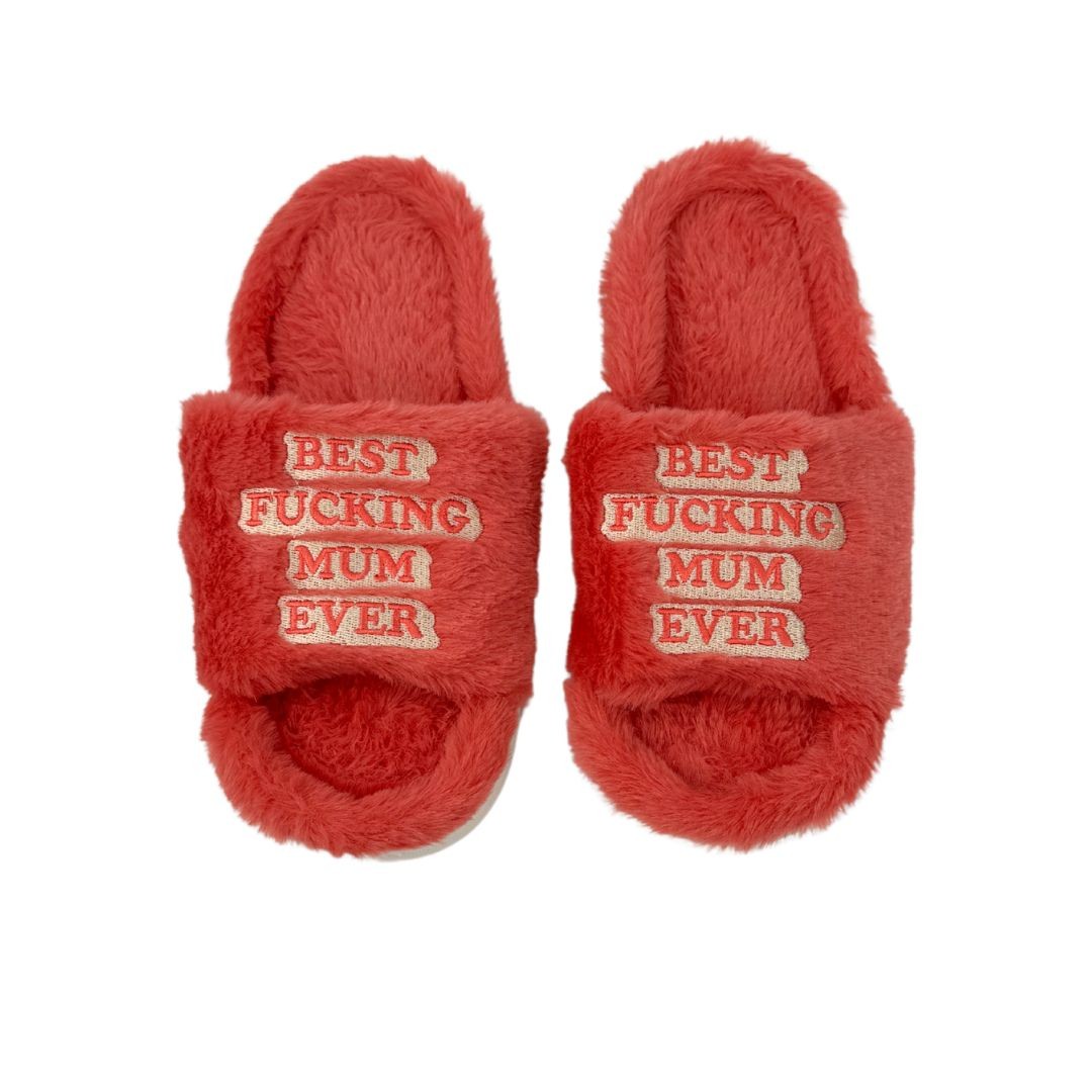WATERMELON BEST MUM FUR SLIPPERS