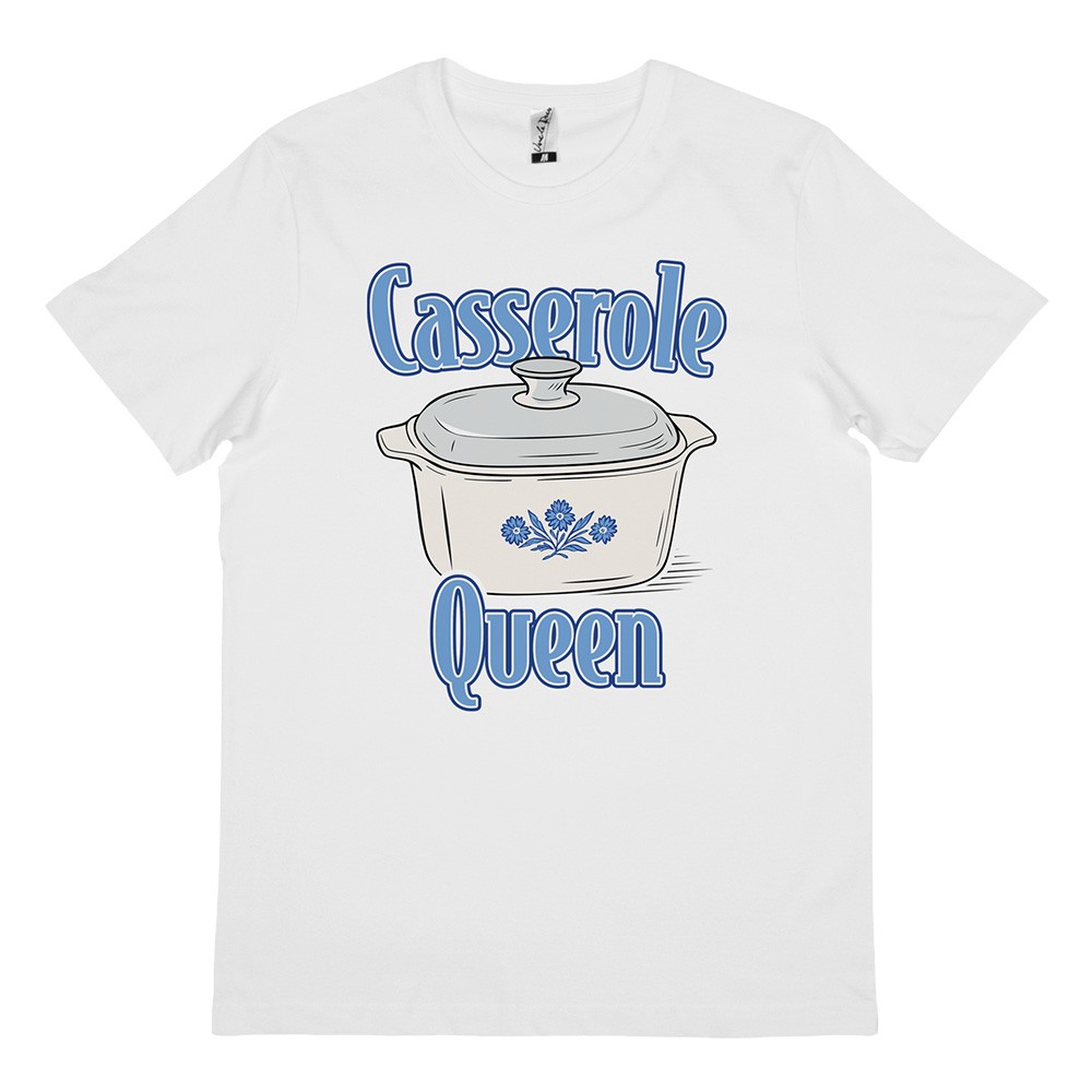 CASSEROLE QUEEN WHITE TEE