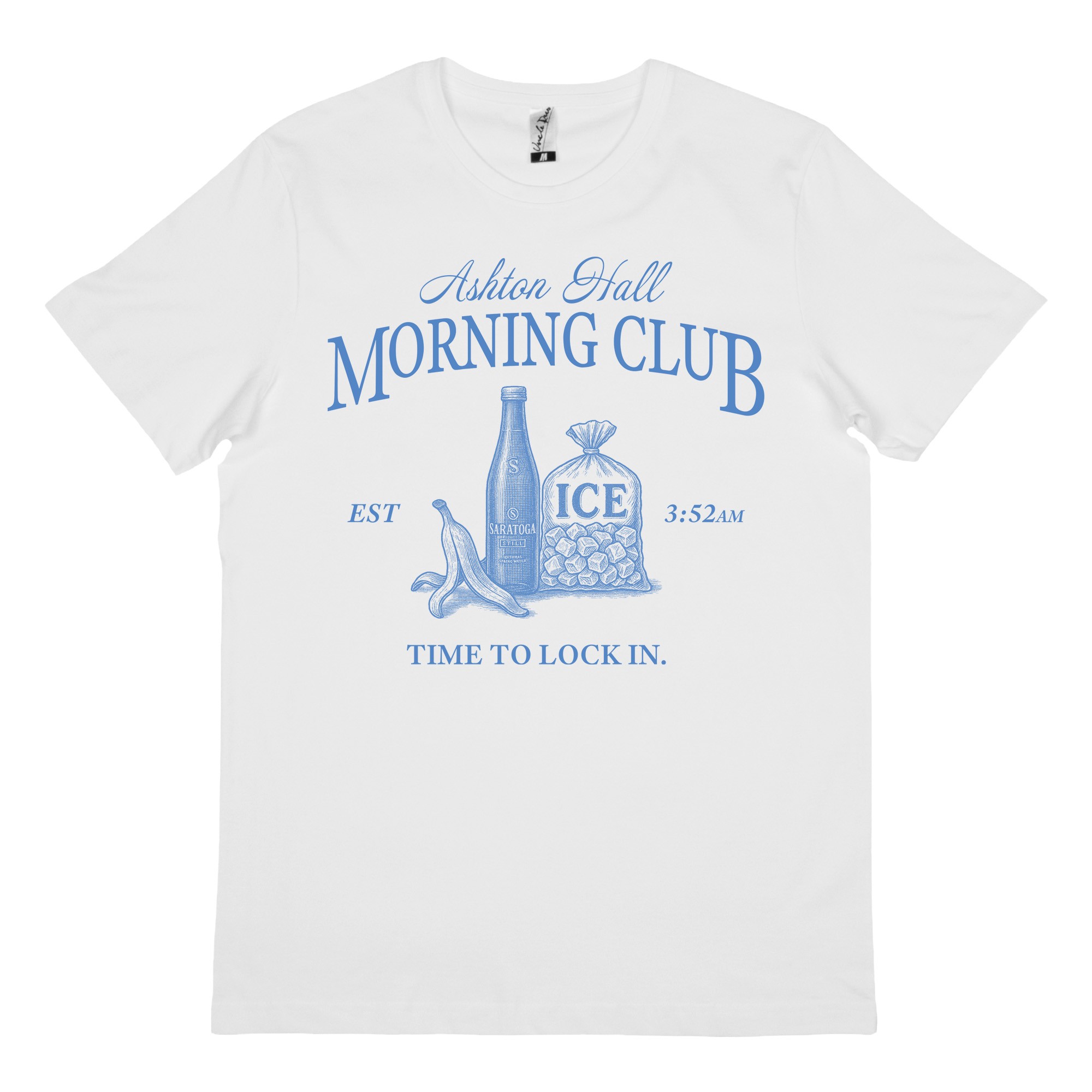 ASHTON HALL MORNING CLUB WHITE TEE