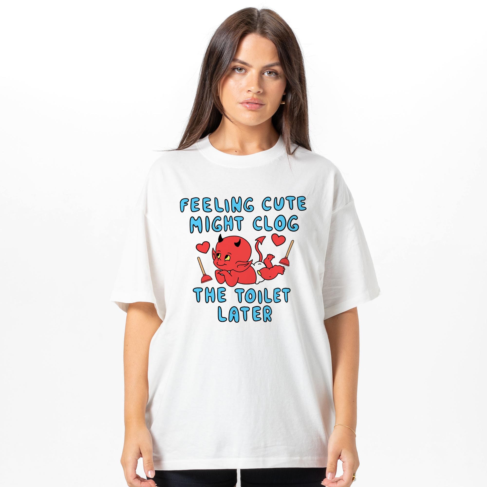 FEELING CUTE WHITE TEE