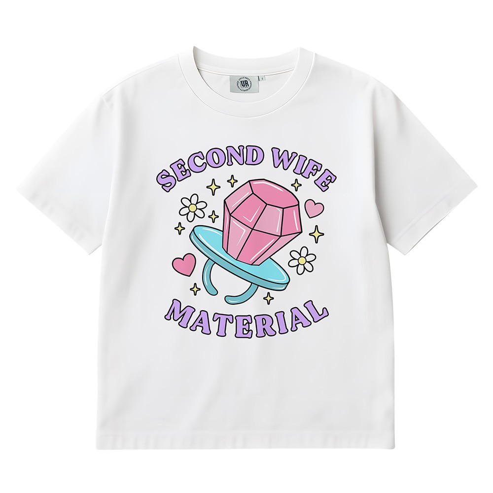 SECOND WIFE MATERIAL WHITE TEE