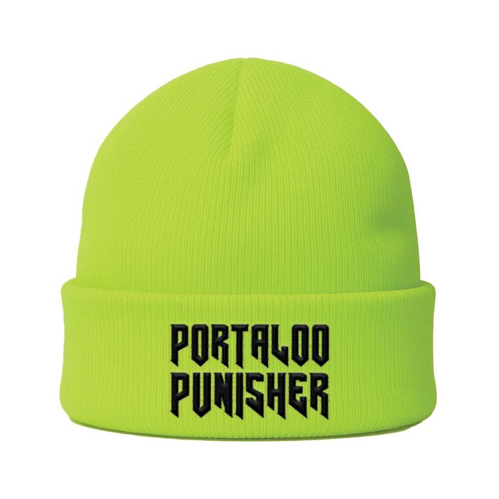 PORTALOO PUNISHER HI VIS LIME GREEN BEANIE