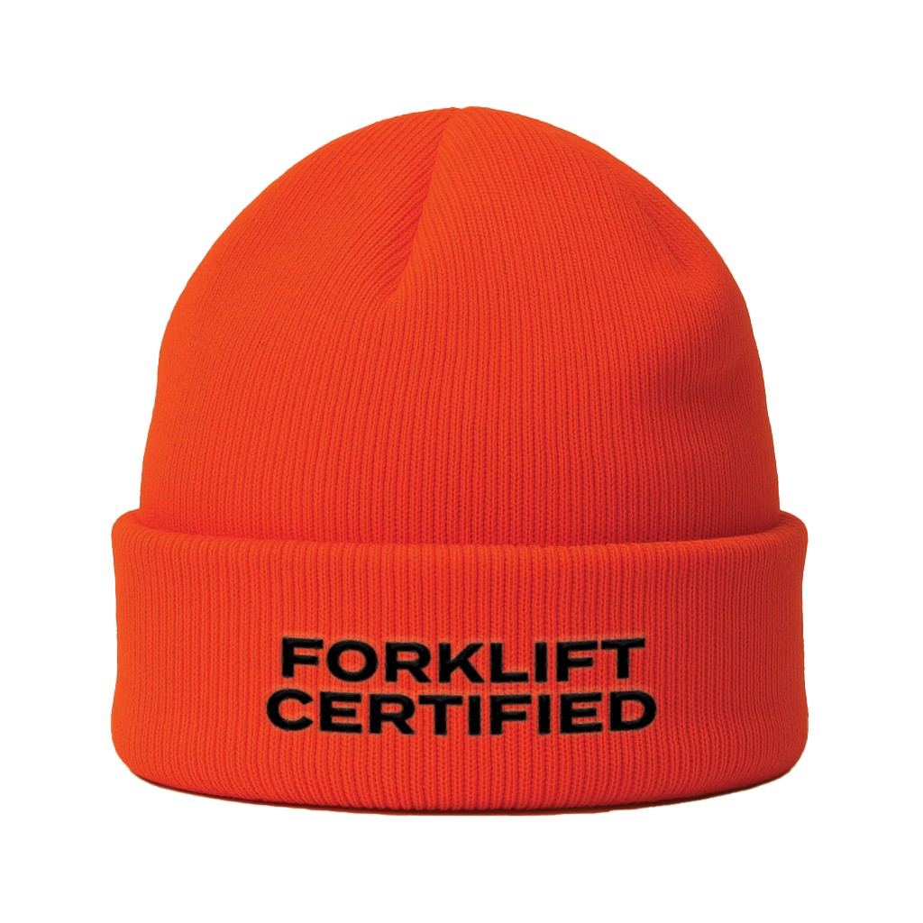 FORKLIFT CERTIFIED HI VIS ORANGE BEANIE