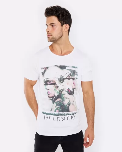 SILENCE WHITE TEE
