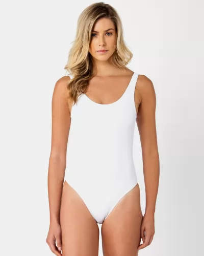BLANK WHITE SWIMSUIT