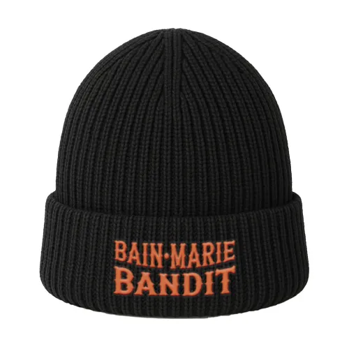 BAIN MARIE BANDIT BLACK KNIT BEANIE